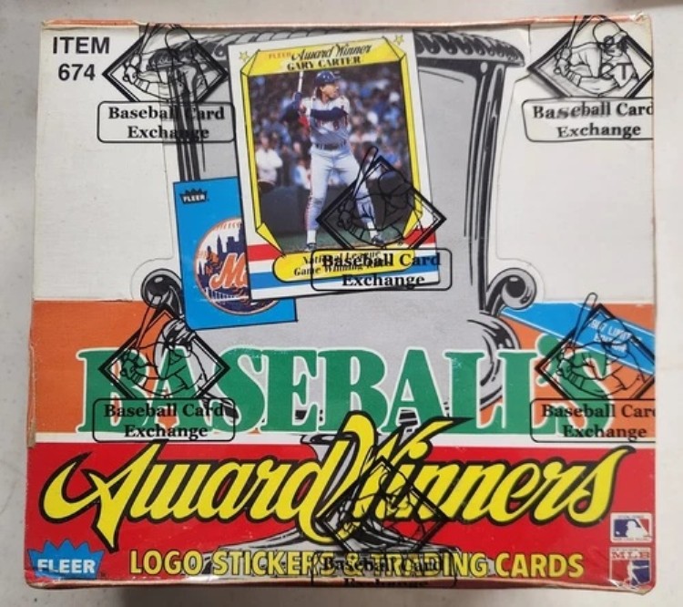 ヴィンテージ 1987 Fleer ベースボール アワード 受賞者 未開封ボックス BBCE ラップ 24 フルセット|トレーディングカード ラフテル