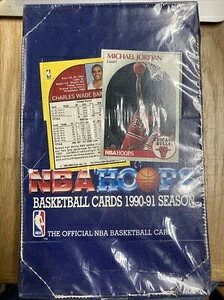 1990-1991 NBA フープス バスケットボール シリーズ 1 ボックス - 工場未開封、36 パック入り|トレーディングカード ラフテル