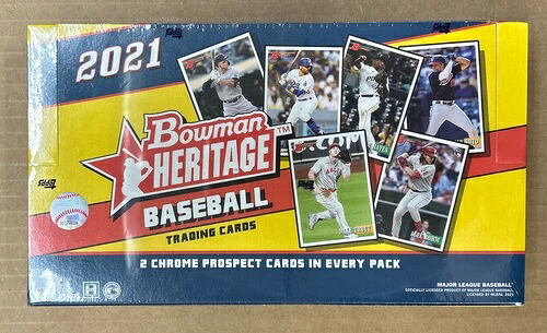 2021 Topps Bowman Heritage MLB ベースボール ホビーボックス 新品未開封 1箱にオートカード1枚入り|トレーディングカード ラフテル