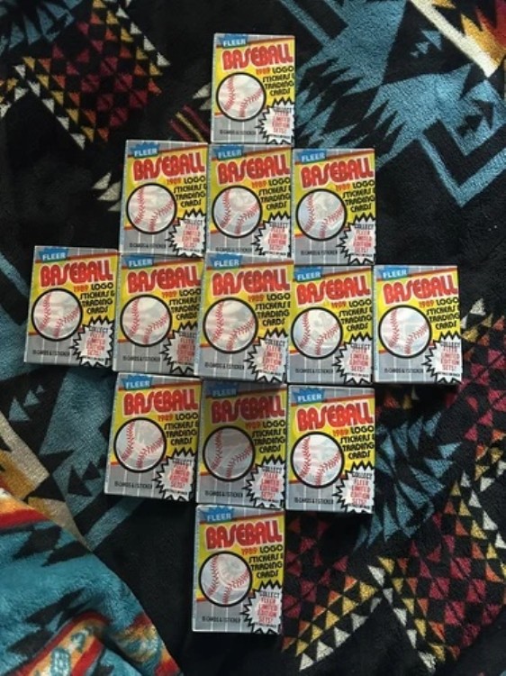 [Fleer 1989 ベースボール ロゴ ステッカー & トレーディングカード - 17 枚入り未開封パック]｜トレーディングカード　ラフテル