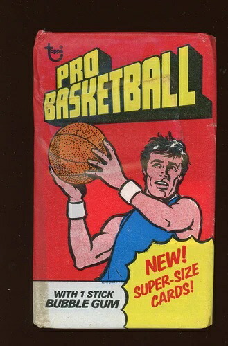 1976 Topps バスケットボール 未開封 ワックスパック EX-4 (低グレード)|トレーディングカード ラフテル