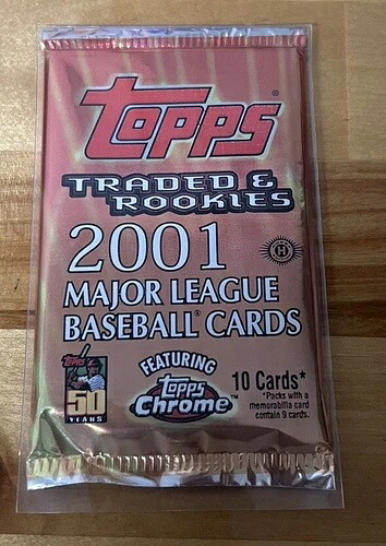 2001 Topps トレード＆ルーキーズ シール付き ホビーパック アルバート・プホルス イチロー RC 投資｜トレーディングカード　ラフテル