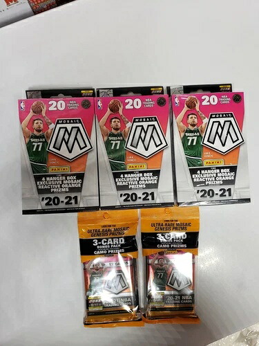 2020-21 モザイク NBA バスケットボール ハンガーボックス (3) + チェロパック (2) のロット (5)|トレーディングカード ラフテル