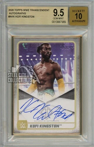 コフィ・キングストン 2020 Topps トランセンデント WWE オートグラフカード 16/25 BGS 9.5|トレーディングカード ラフテル