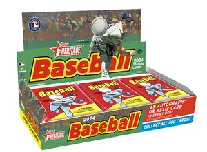 2024 Topps Heritage ファクトリーシール ホビーボックス (24パック、1パックあたりカード9枚入り)｜トレーディングカード　ラフテル