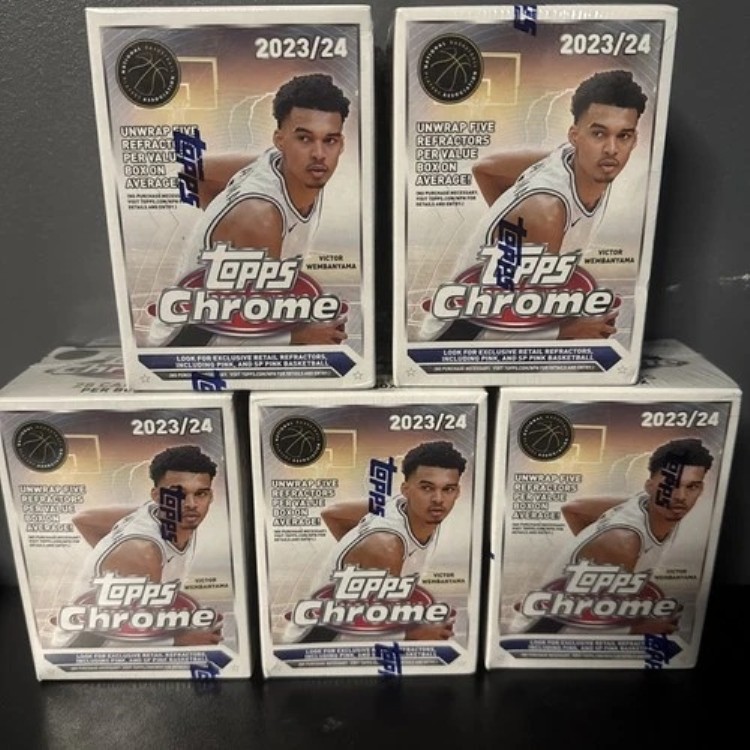 2023-24 Topps Chrome バスケットボール ブラスター バリューボックス 新品未開封 - 5パック｜トレーディングカード　ラフテル