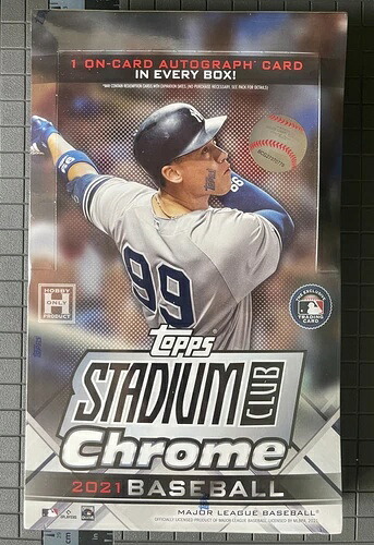 2021 Topps スタジアムクラブ クローム ベースボールホビーボックス 未開封｜トレーディングカード　ラフテル 59,400円