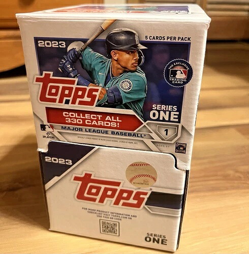 2023 Topps シリーズ1 ベースボール 新品 工場未開封 60パック リテールボックス 300枚入り|トレーディングカード ラフテル