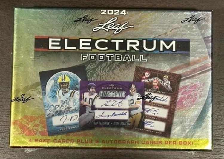 2024 リーフメタル エレクトラム フットボール ホビーボックス 工場未開封 NFL/NCAA 6 オート｜トレーディングカード　ラフテル