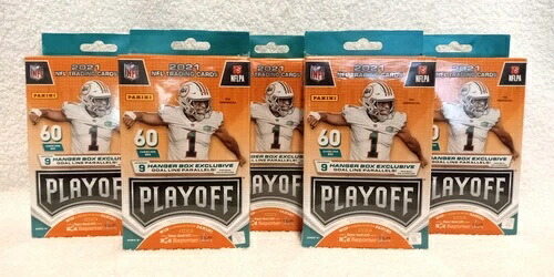 2021 プレーオフ NFL フットボール ハンガーボックス - 5個セット - 送料無料｜トレーディングカード　ラフテル