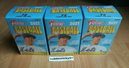2021 Topps Heritage Baseball 新品未開封 ブラスターボックス - 72枚/ボックス - 3個セット｜トレーディングカード　ラフテル 51,480円