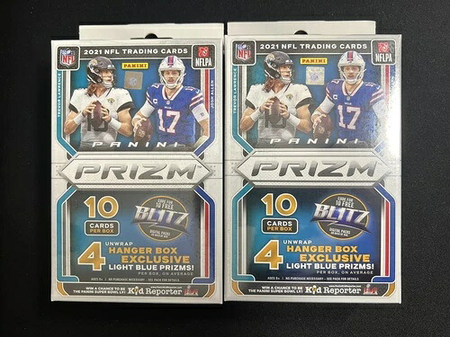 2021 プリズム フットボールハンガー ロット (2) NFL ターゲット ライトブルー プリズム シール｜トレーディングカード　ラフテル