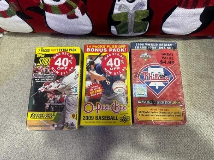 3つの野球用密封パックボックス。Topps、O-Pee-Chee Upper Deck、Philliesが含まれています。｜トレーディングカード　ラフテル 51,480円