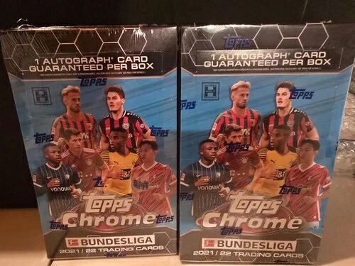 2021-22 Topps Chrome ブンデスリーガ サッカー ホビーボックス 未開封 (2箱セット)｜トレーディングカード　ラフテル