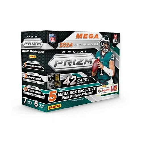 2024 Panini Prizm NFL Football Mega Box - 新品・未開封（ピンクパルサー）送料無料｜トレーディングカード　ラフテル