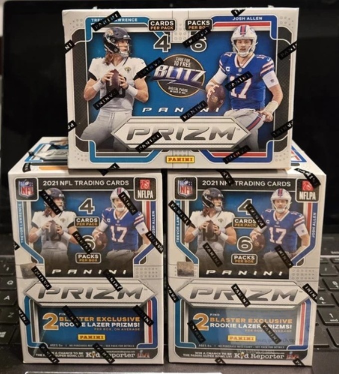 2021 NFL フットボール プリズム ブラスター ボックス 3個 - 新品、工場未開封、3個セット｜トレーディングカード　ラフテル