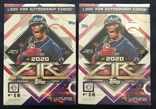 2020 Topps Fire Baseball Blaster Box 工場未開封 2箱セット｜トレーディングカード　ラフテル