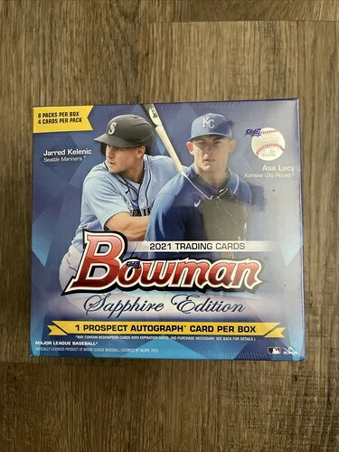 2021 ボウマン サファイア エディション MLB 工場未開封 ホビーボックス 1 箱にオート 1 台入り｜トレーディングカード　ラフテル