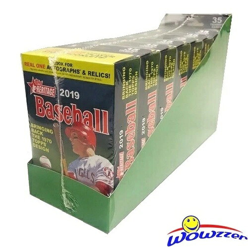 2019 Topps Heritage Baseball 限定ハンガーケース、工場で密封された 8 つのボックス付き!｜トレーディングカード　ラフテル