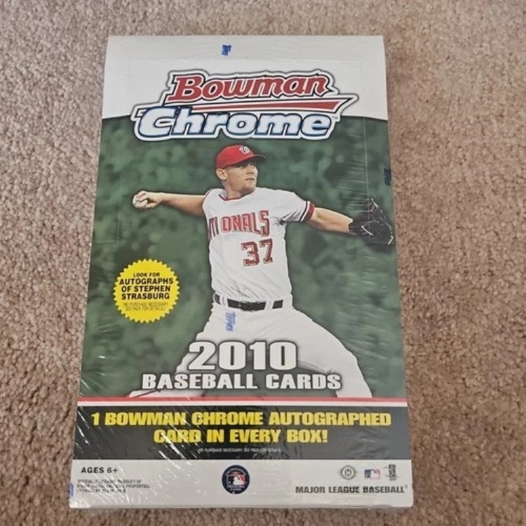 2010年 ボウマン クローム ベースボール ホビーボックス MLB 工場封印 ストラスバーグ RC 年|トレーディングカード ラフテル