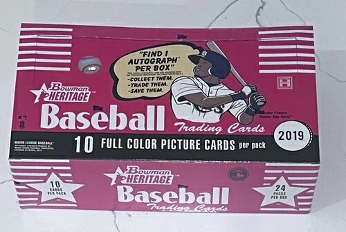 2019 ボウマン ヘリテージ ベースボール MLB ファクトリーシール トレーディングカード 24枚パック ホビーボックス｜トレーディングカード　ラフテル