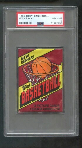 1981-82 Topps バスケットボールカード 未開封 ワックスパック NBA グレード PSA 8 81-82 バズーカ B｜トレーディングカード　ラフテル