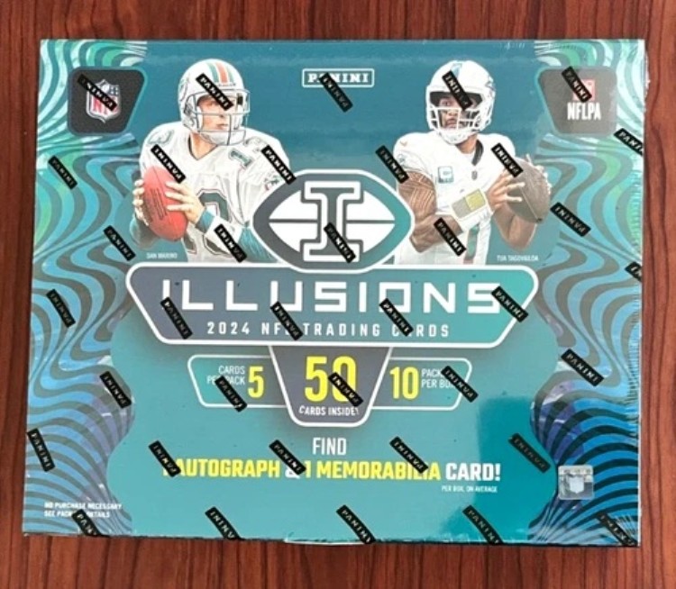 2024 Panini Illusions フットボールトレーディングカード プレミアムボックス - オート1枚、メモリ1枚（未開封）｜トレーディングカード　ラフテル
