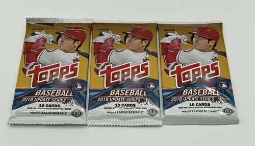 2018 Topps アップデートシリーズ ベースボール - ホビーボックス工場未開封のフレッシュパック3個入り｜トレーディングカード　ラフテル