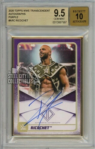 リコシェ 2020 トップス トランセンデント WWE パープル オートグラフカード 05/10 BGS 9.5｜トレーディングカード　ラフテル