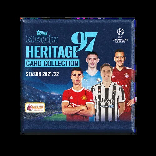 Topps Merlin Heritage 97 シーズン 2021-22 ホビーボックス 80 枚限定カード 未開封｜トレーディングカード　ラフテル