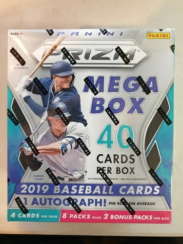 2019 Panini Prizm Baseball Mega Box 新品 工場未開封 10パック 40カード 1オート｜トレーディングカード　ラフテル