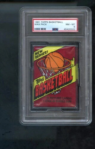 1981 Topps バスケットボール 未開封 ワックスパック NBA バズーカバック PSA 8 グレード 1981-82｜トレーディングカード　ラフテル
