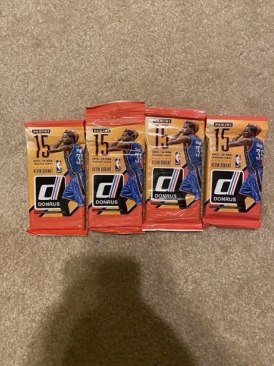 2015-16 Panini Donruss NBA ファットパック - カード15枚パック - 工場未開封！4枚セット｜トレーディングカード　ラフテル