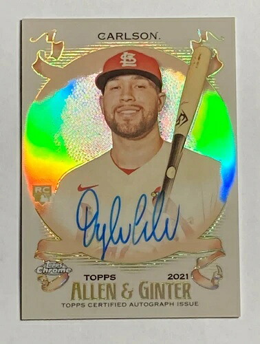 2021 Topps Chrome アレン＆ギンター ベースボール ディラン カールソン オート ルーキーカード RC｜トレーディングカード　ラフテル 81,070円