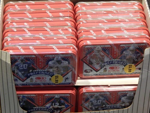 1997年 Donruss Preferred フットボールボックスケース 24缶入り（NFLカード1枚を除く）23枚パック｜トレーディングカード　ラフテル