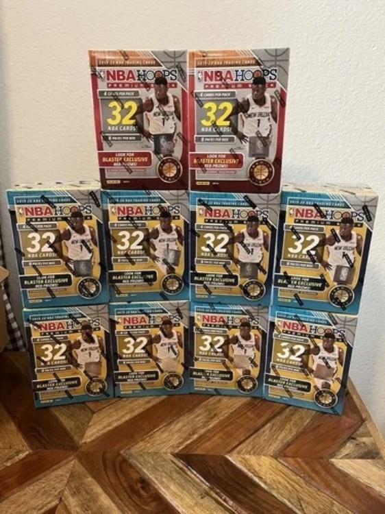 2019-20 パニーニ NBA フープス プレミアムストック ブラスターボックス 工場未開封 LOT (8) JH01｜トレーディングカード　ラフテル