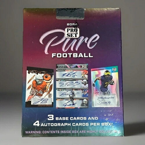 2024 リーフ プロセット ピュアフットボール ホビーボックス 工場未開封 NFL NCAA 5 サイン入り|トレーディングカード ラフテル