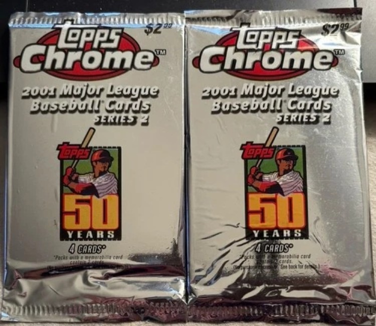 2001 TOPPS クローム ベースボール 2 シリーズ 2 未開封パック 8 枚のカード! HOFER RC の可能性あり!｜トレーディングカード　ラフテル