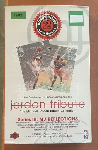 1996 UD ジョーダン トリビュート シリーズ III MJ インプレッション - 工場未開封 30 枚セット|トレーディングカード ラフテル
