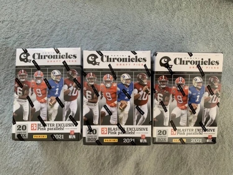 2021年 パニーニ クロニクルズ NFL ドラフトピック フットボール ブラスターボックス 新品未開封 3個セット｜トレーディングカード　ラフテル