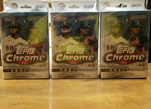 2021 Topps クロームハンガーボックス 工場未開封 新品 3個セット｜トレーディングカード　ラフテル