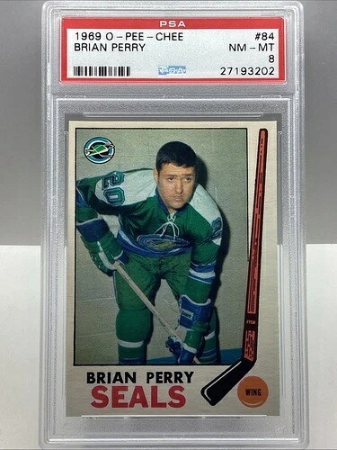 1969-70 O PEE CHEE ブライアン・ペリー #84 RC PSA 8｜トレーディングカード　ラフテル