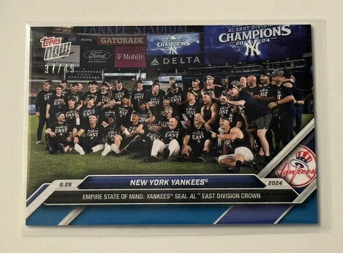 37/49！オールライズ！NYヤンキース*シール アメリカンリーグ東地区 2024 MLB Topps NOW - カード 759｜トレーディングカード　ラフテル