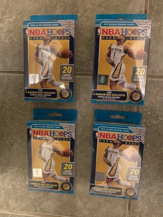 新品未開封 2019-20 Panini NBA Hoops プレミアムストックハンガーボックス 4個セット