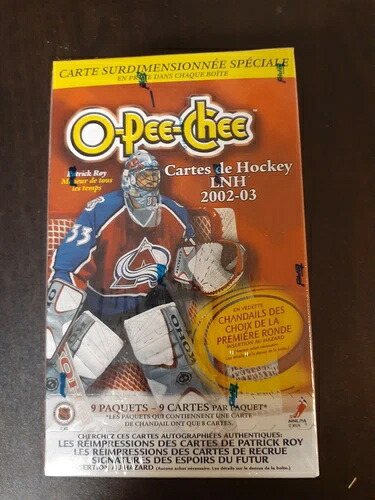 2002-03 O-PEE-CHEE ボックス 密封ブラスター ホッケー カード 9 パック + 特大ホット 1 枚...-