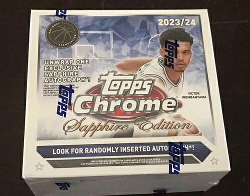 2023-24 Topps Chrome Sapphire Edition バスケットボール シールドボックス Victor Wembanyama RC|トレーディングカード ラフテル