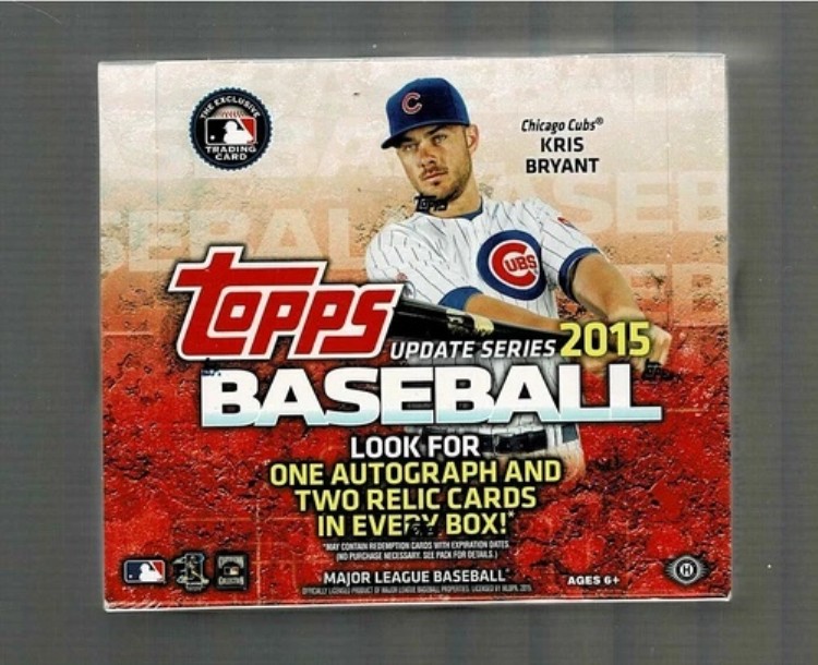 2015 Topps アップデート ベースボール 工場未開封 ジャンボボックス オート1枚 & レリック2枚|トレーディングカード ラフテル
