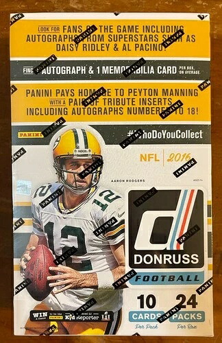 2016 Panini Donruss NFL フットボール ホビーボックス (約240枚のカード) - 新品、工場未開封|トレーディングカード ラフテル