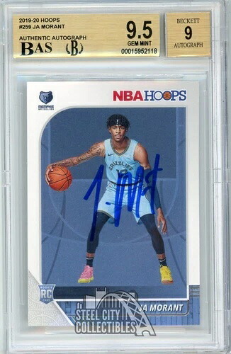 ジャ・モラント 2019-20 パニーニ フープス オートグラフ ルーキーカード #259 BGS 9.5 BAS 9|トレーディングカード ラフテル