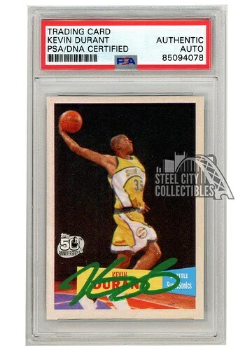 ケビン・デュラント 2007-08 Topps 57-58 スローバック オート ルーキーカード #112 PSA/DNA (グリーン)｜トレーディングカード　ラフテル